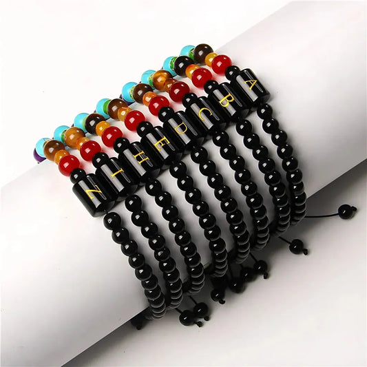 Custom Beaded Bracelets With Natural Stone Charm