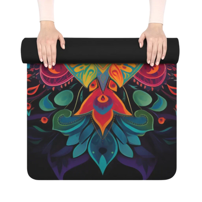 Cute Yoga Mat With Psychedelic Queen Design - 24x68