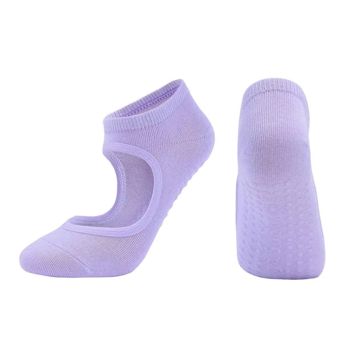 COMBED COTTON NON SLIP YOGA SOCKS FOR WOMEN