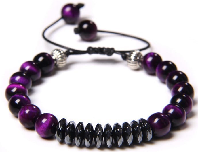 BLACK AGATE OPAL CROWN BRACELET FOR SPIRITUAL POWER