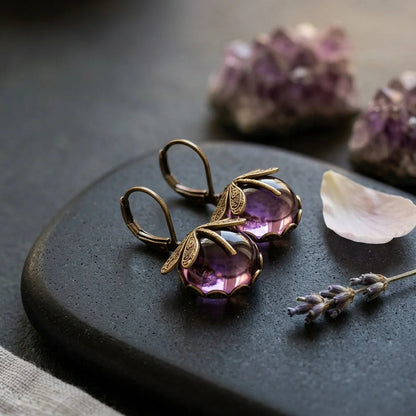 Dragonfly Stone Boho Vintage Earrings