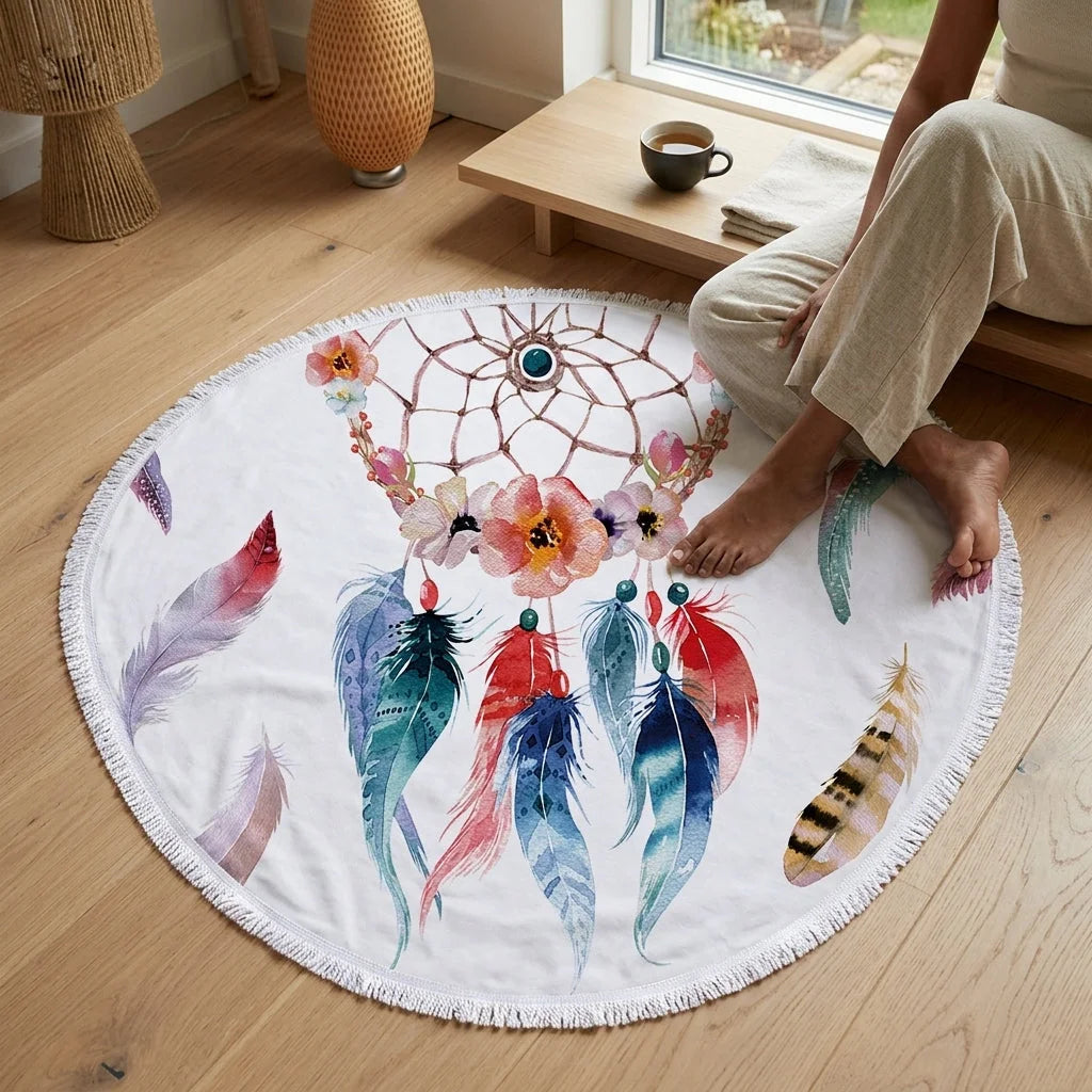 Dreamcatcher Print Carpet Yoga Mat For Mindful Flow
