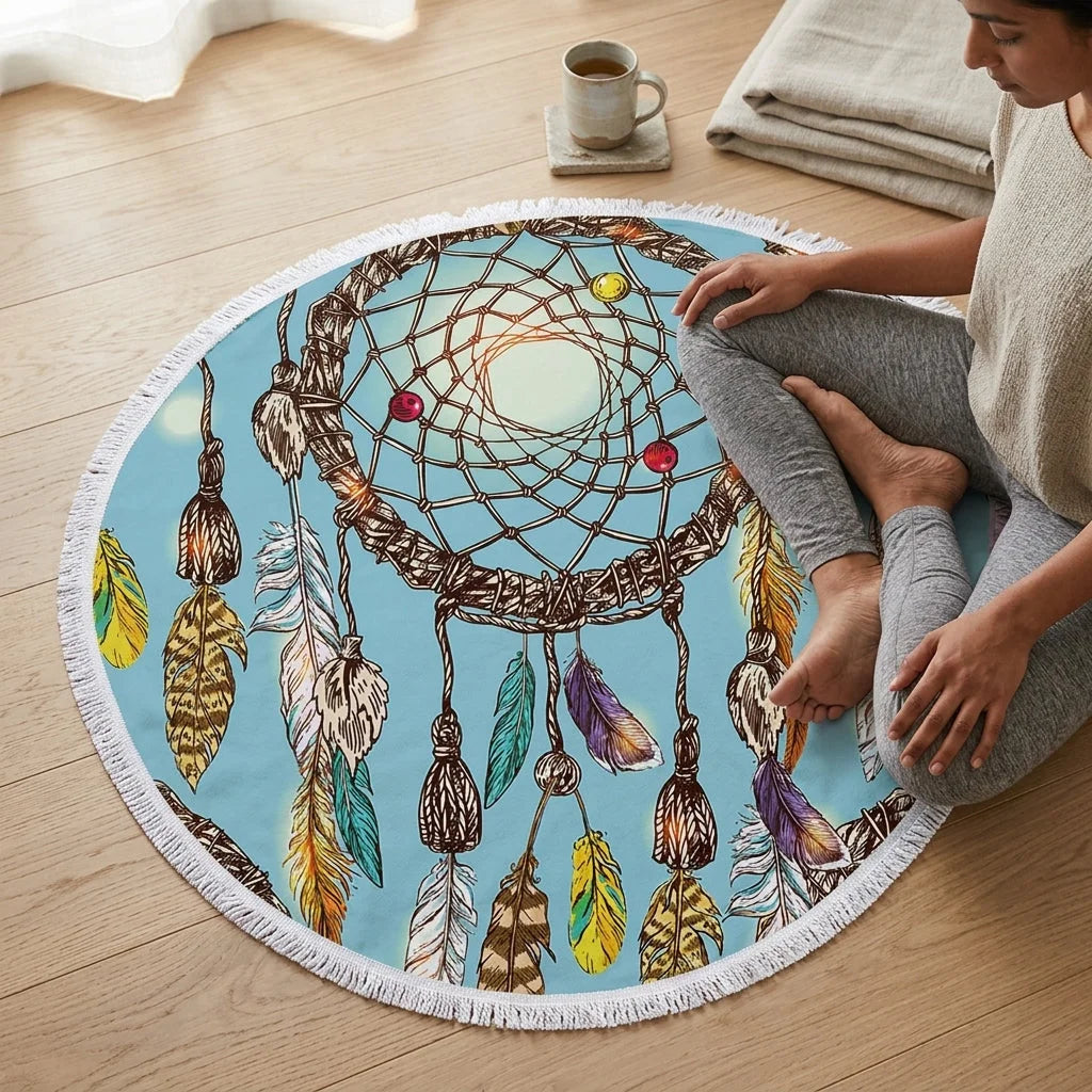 Dreamcatcher Print Carpet Yoga Mat For Mindful Flow