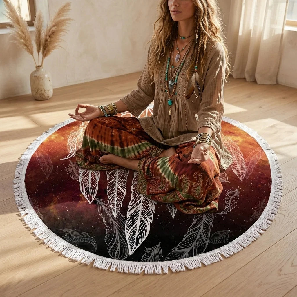 Dreamcatcher Print Carpet Yoga Mat For Mindful Flow