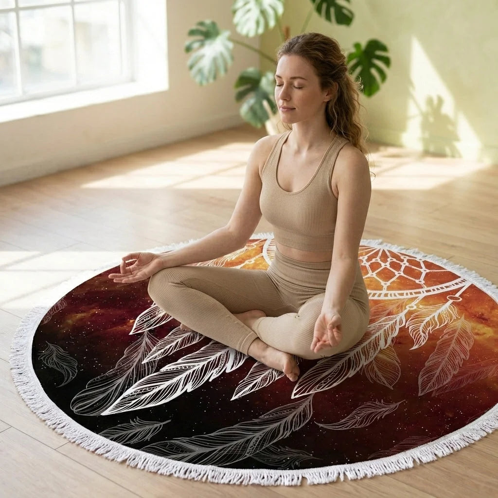 Dreamcatcher Print Carpet Yoga Mat For Mindful Flow