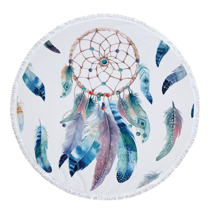 Dreamcatcher Print Carpet Yoga Mat For Mindful Flow - Style A / 300 g / 150cm diameter