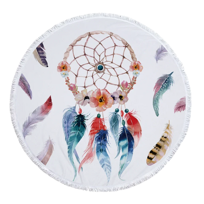 Dreamcatcher Print Carpet Yoga Mat For Mindful Flow - Style B / 300 g / 150cm diameter