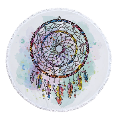 Dreamcatcher Print Carpet Yoga Mat For Mindful Flow - Style C / 300 g / 150cm diameter