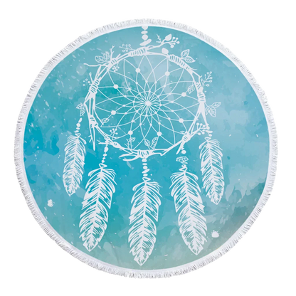 Dreamcatcher Print Carpet Yoga Mat For Mindful Flow - Style D / 300 g / 150cm diameter