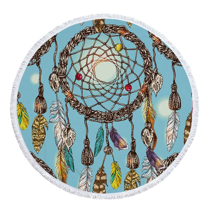 Dreamcatcher Print Carpet Yoga Mat For Mindful Flow - Style E / 300 g / 150cm diameter