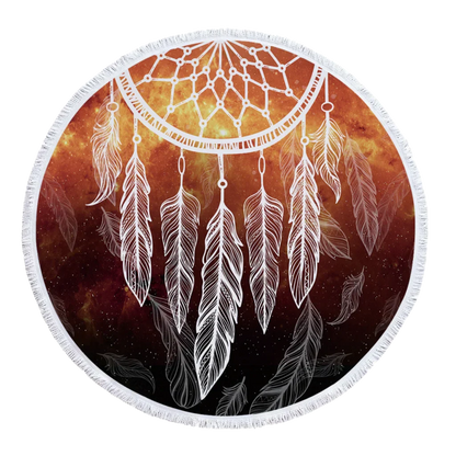 Dreamcatcher Print Carpet Yoga Mat For Mindful Flow - Style F / 300 g / 150cm diameter