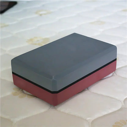 Dual-Tone Yoga Blocks Bricks For Balanced Support - Grey Brown / 23x15x7.5 cm