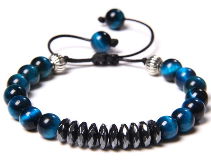 BLACK AGATE OPAL CROWN BRACELET FOR SPIRITUAL POWER