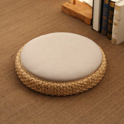 ELEGANT TATAMI-STYLE ROUND MEDITATION SEAT CUSHION