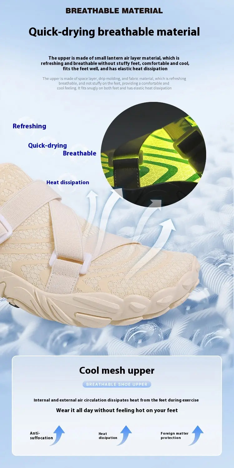 Outdoor Yoga Shoes With Breathable Mesh And Grip Sole