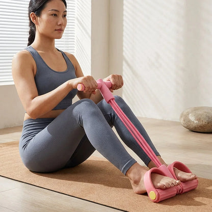 Elastic Band Fitness Equipment With Pedal Puller Set