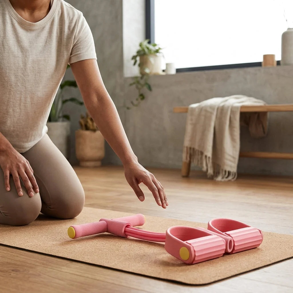 Elastic Band Fitness Equipment With Pedal Puller Set