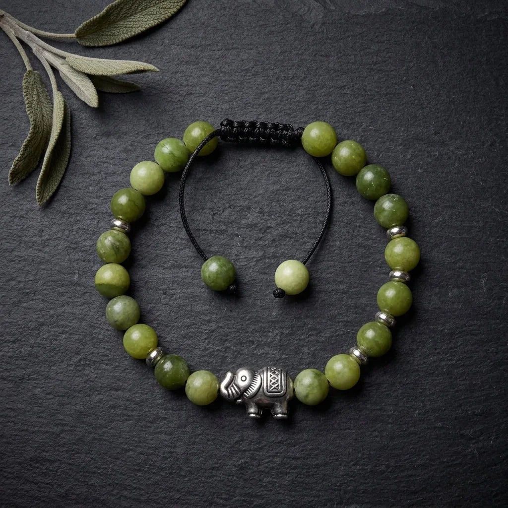 Elephant Charm Gemstones Bracelets For Balance