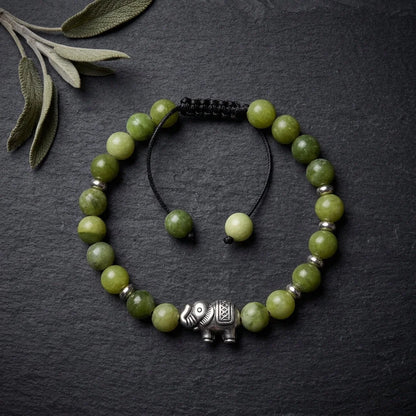 Elephant Charm Gemstones Bracelets For Balance