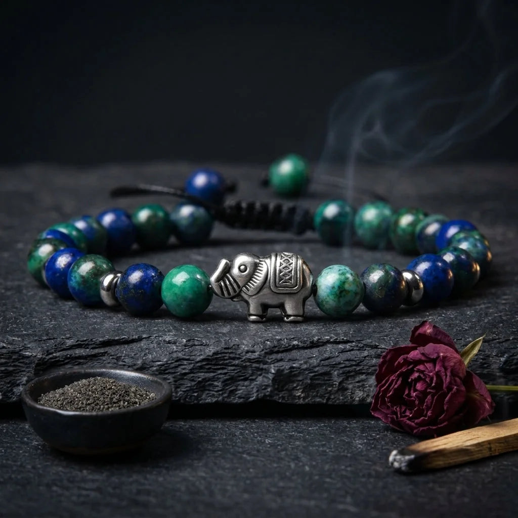 Elephant Charm Gemstones Bracelets For Balance