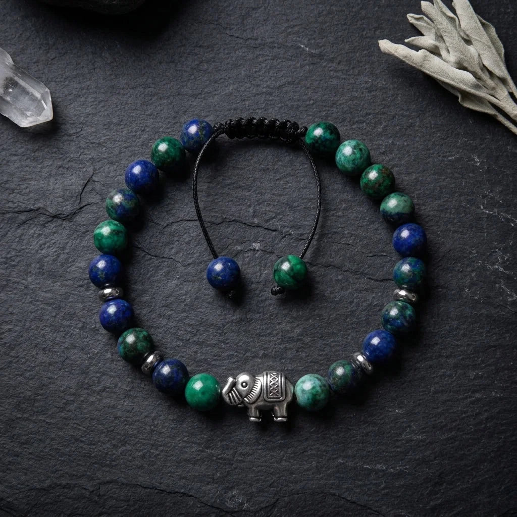 Elephant Charm Gemstones Bracelets For Balance