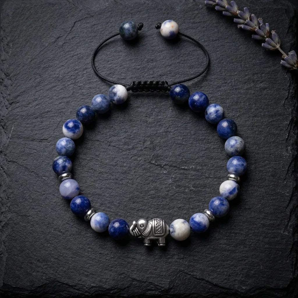 Elephant Charm Gemstones Bracelets For Balance