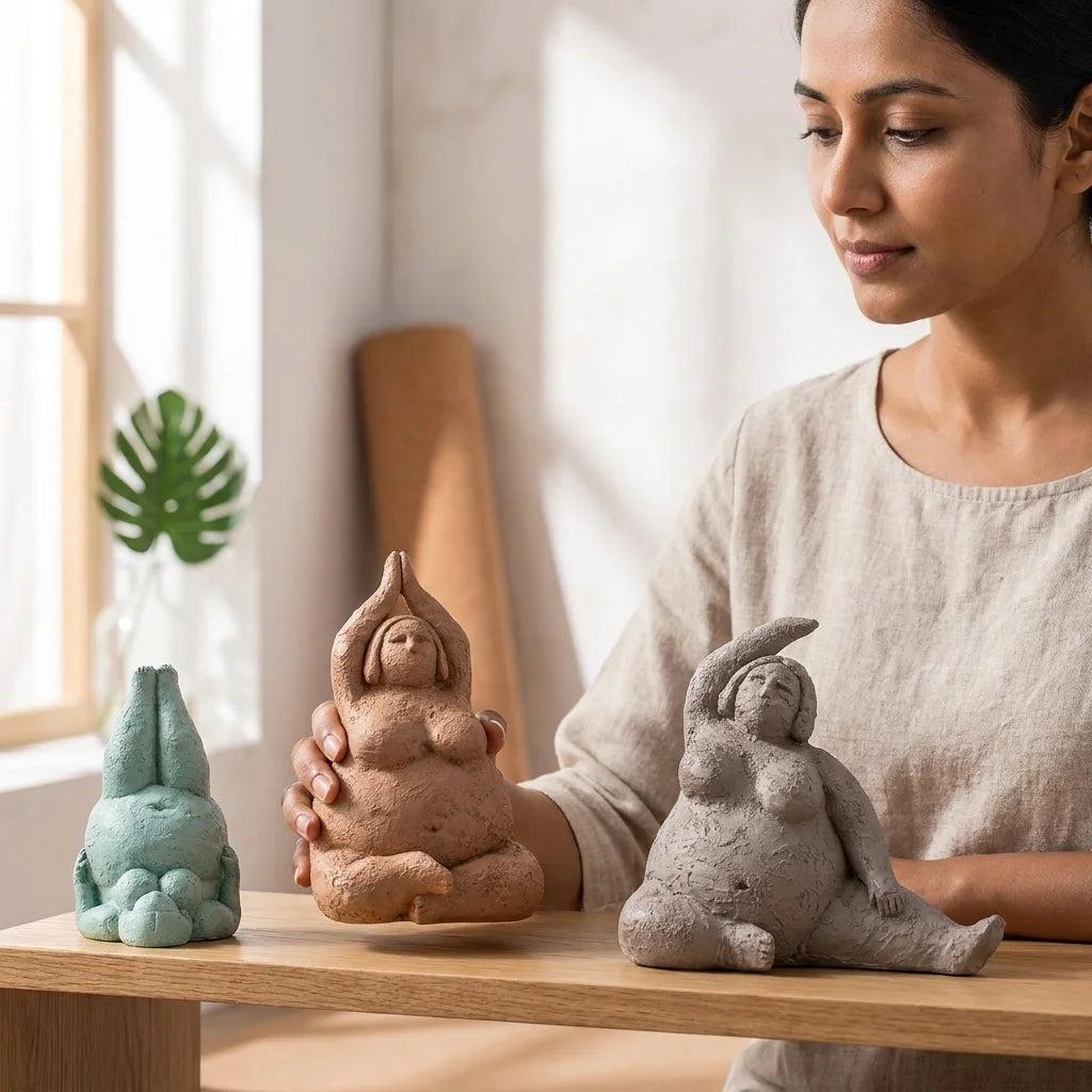 Empowering Chubby Yoga Figurines For Joyful Spaces
