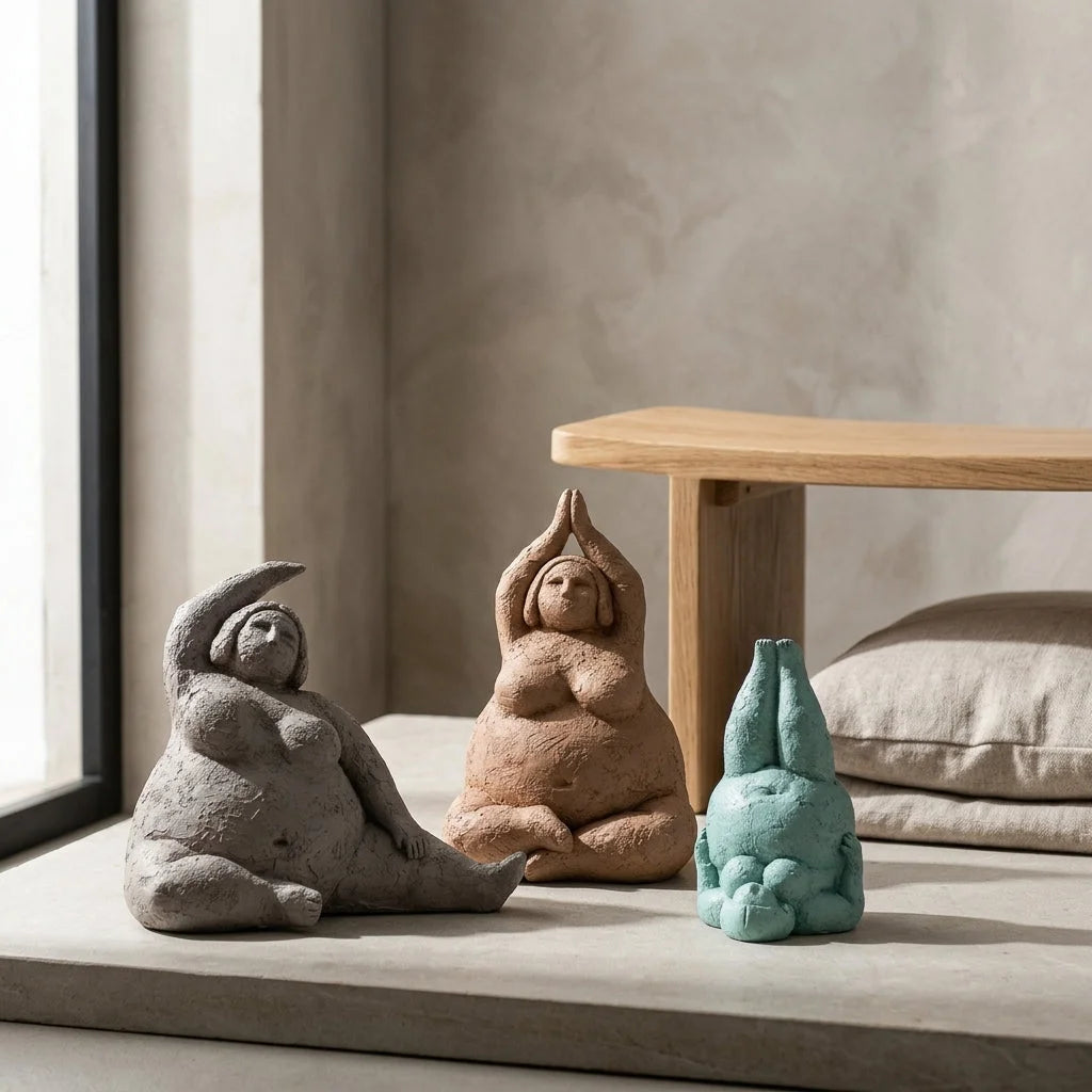 Empowering Chubby Yoga Figurines For Joyful Spaces