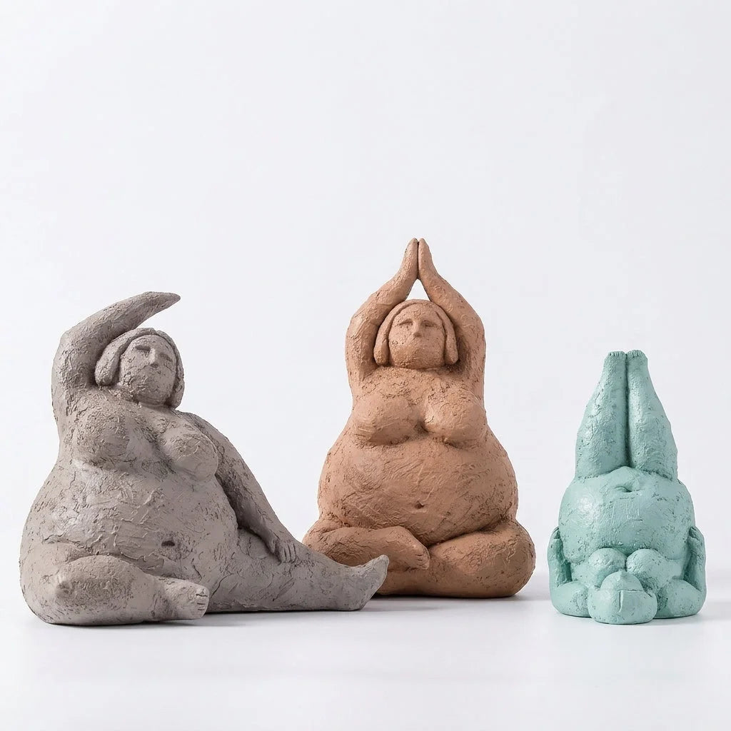 Empowering Chubby Yoga Figurines For Joyful Spaces