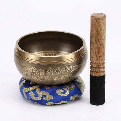 Engraved Copper Sound Bowl For Deep Meditation