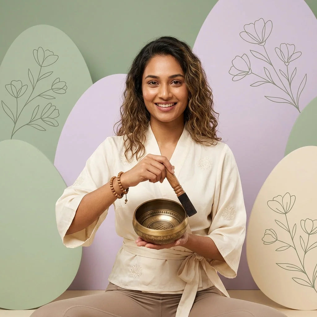 Engraved Copper Sound Bowl For Deep Meditation