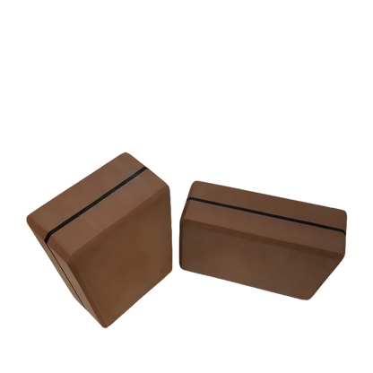 Ergonomic High-Density Yogablock For Supportive Flow - Coffee / 23x15x8.5 cm