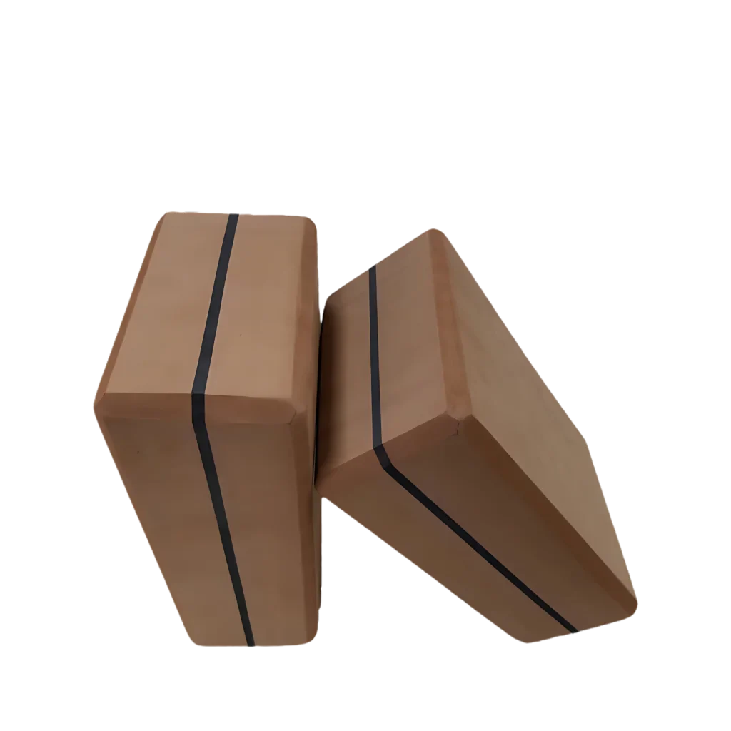 Ergonomic High-Density Yogablock For Supportive Flow - Coffee / 23x15x8.5 cm