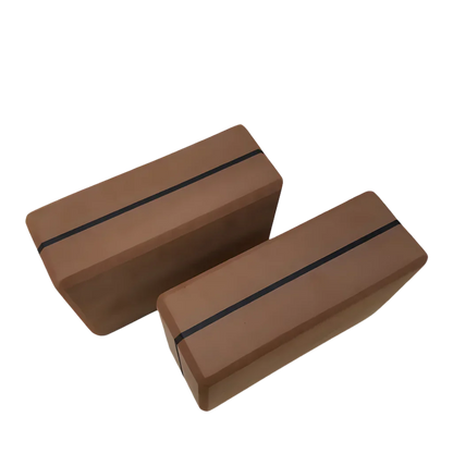 Ergonomic High-Density Yogablock For Supportive Flow - Coffee / 23x15x8.5 cm