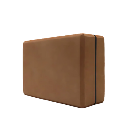 Ergonomic High-Density Yogablock For Supportive Flow - Coffee / 23x15x8.5 cm