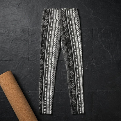 Ethnic Stripe Yoga Ladies Pants With 70s Hippie Energy