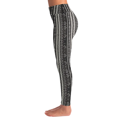 Ethnic Stripe Yoga Ladies Pants With 70s Hippie Energy