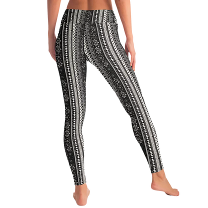 Ethnic Stripe Yoga Ladies Pants With 70s Hippie Energy
