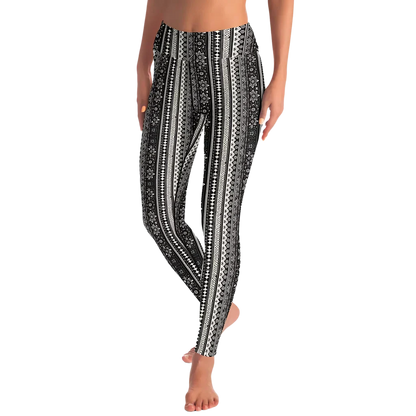 Ethnic Stripe Yoga Ladies Pants With 70s Hippie Energy