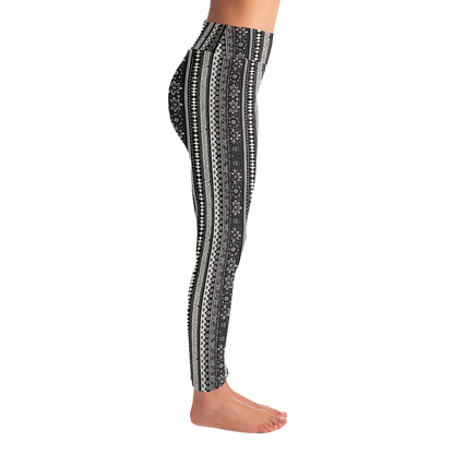 Ethnic Stripe Yoga Ladies Pants With 70s Hippie Energy