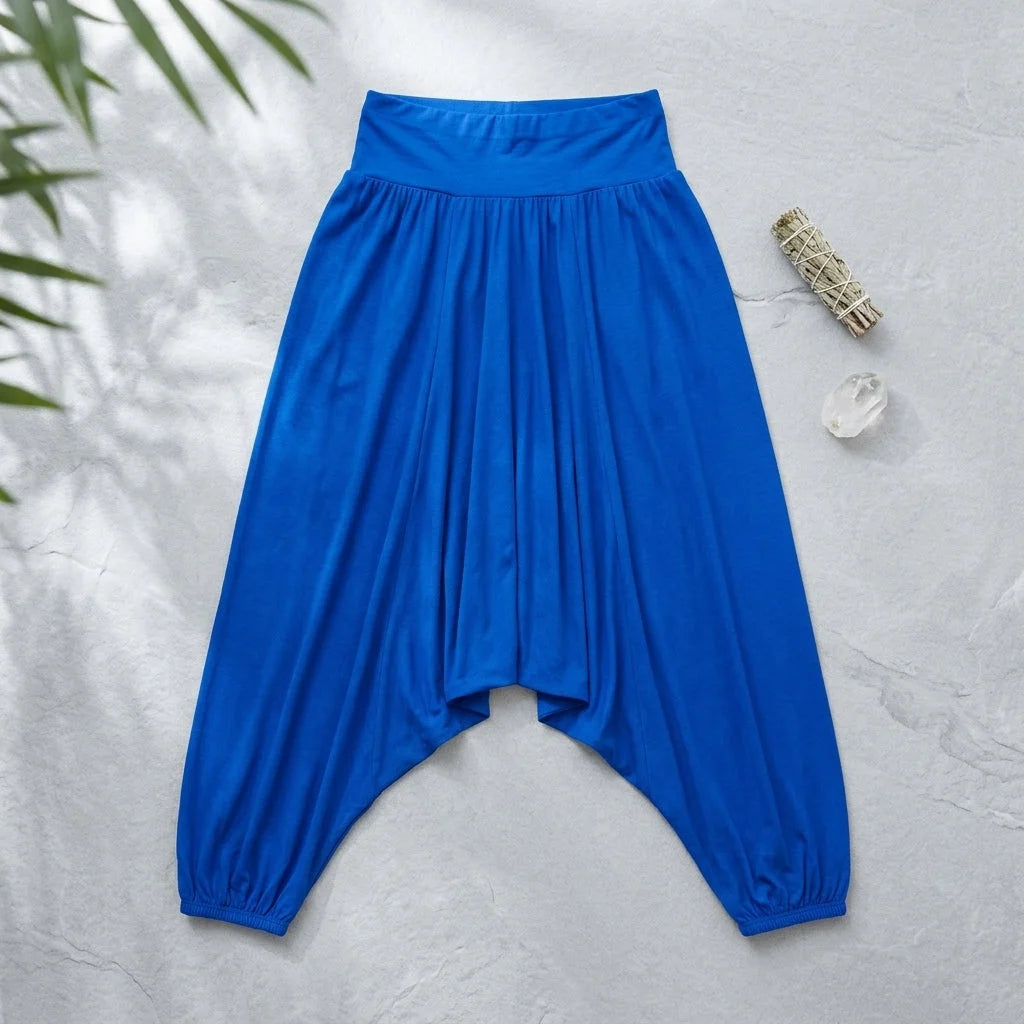 Ethnic Style Dropped Crotch Pants With Boho Flow