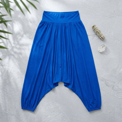 Ethnic Style Dropped Crotch Pants With Boho Flow