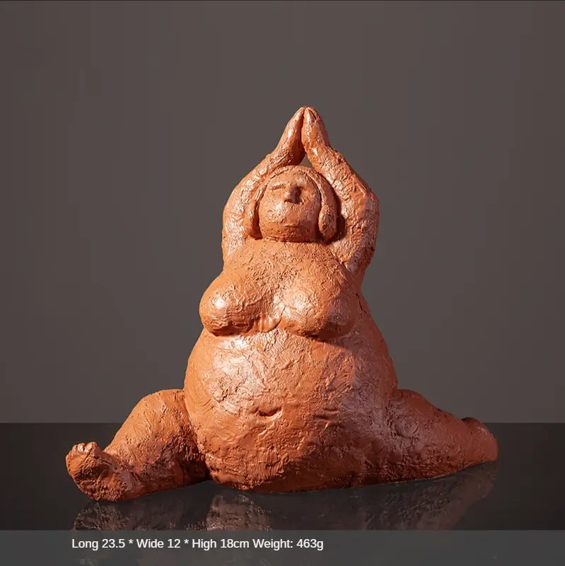 Whimsical Curvy Resin Yoga Statue For Home Decor