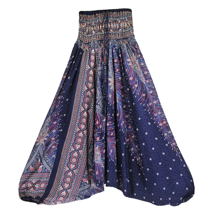 BOHEMIAN STYLE CONVERTIBLE HAMMER PANTS FOR WOMEN
