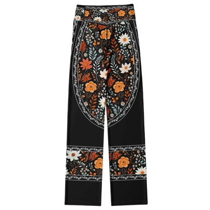 Falre Leggings With Autumn Floral Boho Print