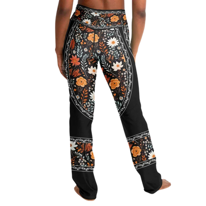 Falre Leggings With Autumn Floral Boho Print