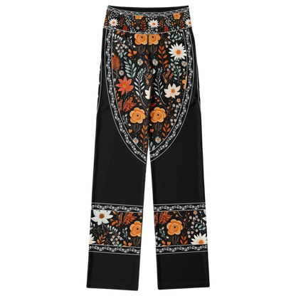 Falre Leggings With Autumn Floral Boho Print