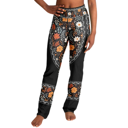 Falre Leggings With Autumn Floral Boho Print