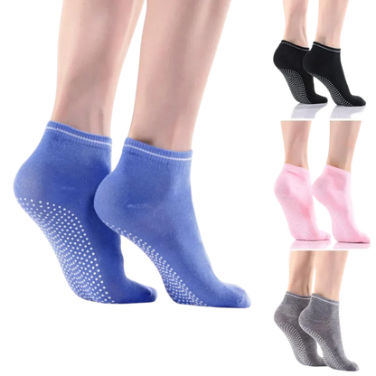 Five Toe Barre Yoga Socks For Grip And Balance - 3 Color Set / one size