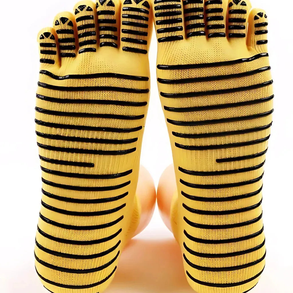 Five Toe Grip Yoga Socks For Women - Yellow / one size